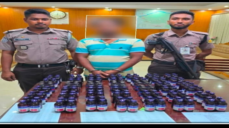 উত্তরখান থানা পুলিশের সফল অভিযান: ১৬৮ বোতল ফেনসিডিলসহ মাদক ক