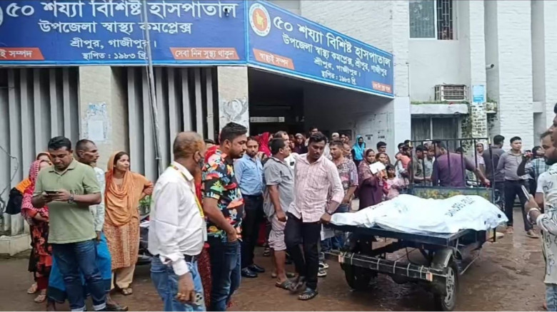 শ্রীপুরে কাভার্ডভ্যান চাপায় স্বামী স্ত্রী নিহতঃ বেঁচে গেলো ৯ মাসের শিশু সন্তান